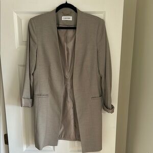 Calvin Klein Taupe Open Blazer